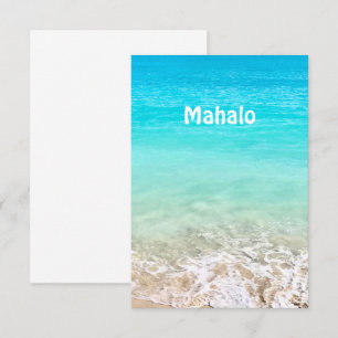 Aloha Tropical Hawaiian Ocean Thank You Card