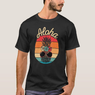 Aloha Tropical Hawaiian Pineapple Sunglasses Hawai T-Shirt