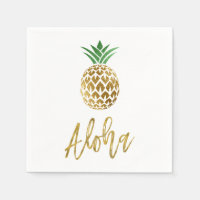 Aloha Tropical Hawaiian Pineapple Wedding White