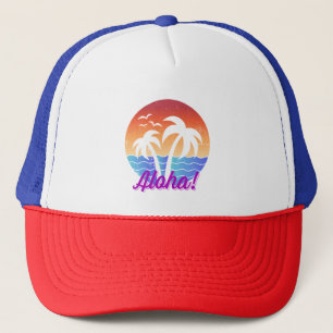 Aloha - Tropical Hawaiian Sunset Trucker Hat