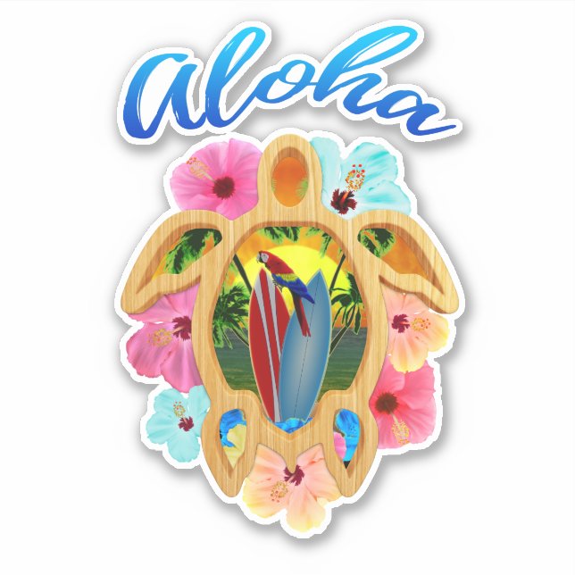Aloha Tropical Honu Sea Turtle (Front)