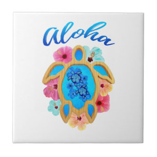 Aloha Tropical Honu Sea Turtle Tile
