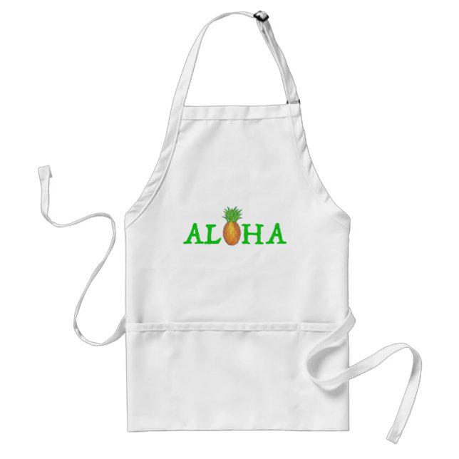 ALOHA Tropical Island Hawaiian Pineapple Fruit Standard Apron (Front)