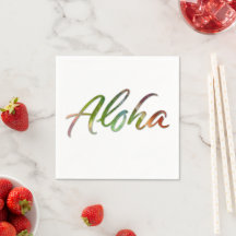 Aloha - Tropical Lettering - Hawaii Hawai'i Nature