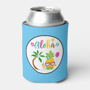 Aloha Tropical Luau Party Can Cooler