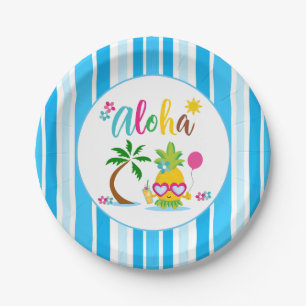 Aloha Tropical Luau Party Paper Plate