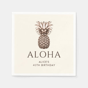 Aloha Tropical party with pineapple Napkin