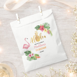 Aloha! Tropical Pineapple Birthday LUAU Party  Favour Bags
