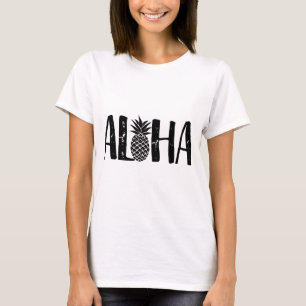 Aloha Tropical Pineapple Modern Beach T-Shirt