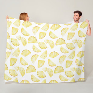 Aloha Tropical Pineapples Fleece Blanket
