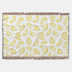 Aloha Tropical Pineapples Throw Blanket