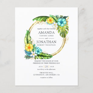 Aloha Tropical Summer Beach Wedding Invitation Flyer