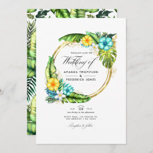 Aloha Tropical Summer Beach Wedding Photo Invitation
