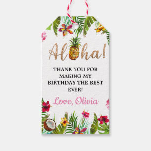 Aloha Tropical Thank You Tag