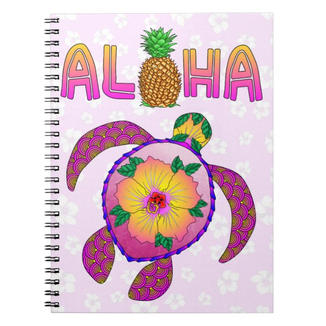 Aloha Tropical Turtle Notebook (Front)