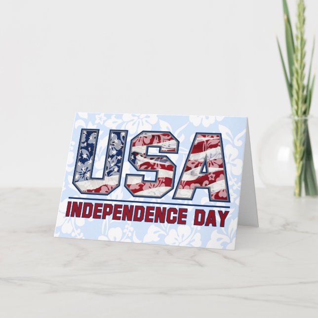 Aloha USA Hawaiian Floral Greeting Cards (Front)