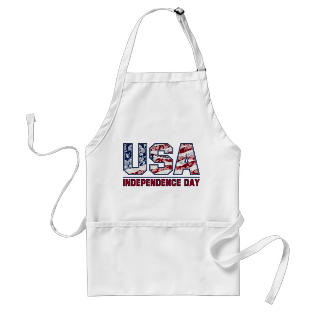 Aloha USA Independence Day American Standard Apron (Front)