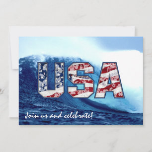 Aloha USA Wave Party Invitations