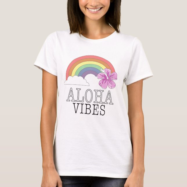 Aloha Vibes Hawaii Love T-shirt (Front)
