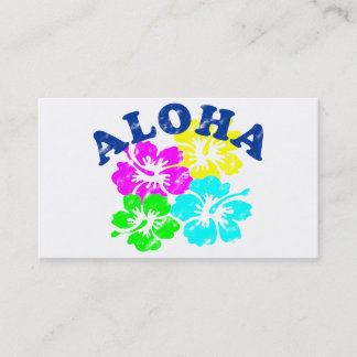 Aloha Vintage Business Cards | Hawaiian flowers