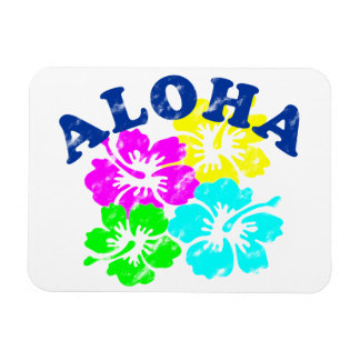 Aloha Vintage Magnet | Colourful Hawaiian Flowers