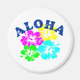 Aloha Vintage Magnet Summertime Hawaiian Flowers