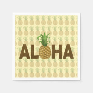 Aloha Vintage Pineapple Hawaiian Hawaii Napkin