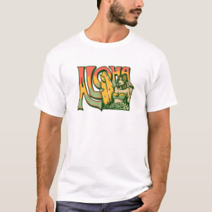 Aloha! Vintage Surfer Girl 80S Vibe Hawaii Surfing T-Shirt