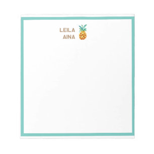 Aloha Watercolor Pineapple Notepad