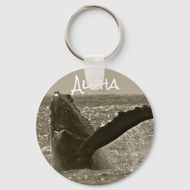 Aloha Whale Key Ring (Front)