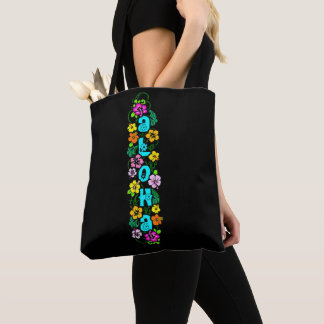 Aloha with Flowers Tote Bag