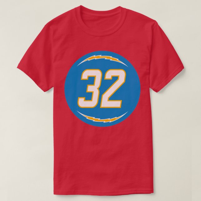 Alohi Gilman Number 32 Jersey Los Angeles Chargers T-Shirt (Design Front)