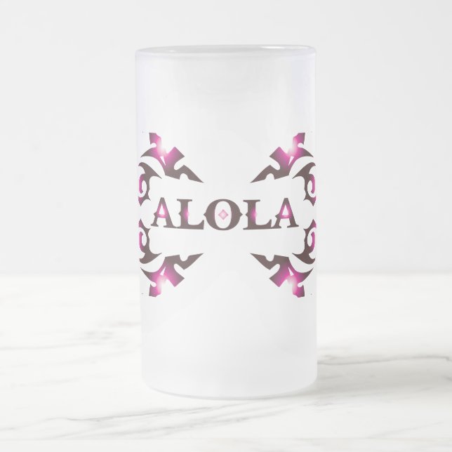 Alola Beer Glass Frosted Glass Beer Mug (Center)