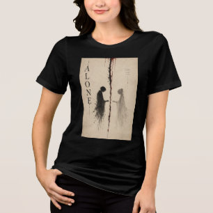 Alone Dark Aesthetic Silhouette Graphic Tri-Blend Shirt