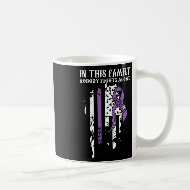 Alone- Fibromyalgia Awareness Supporter Ribbon  Coffee Mug (Right)