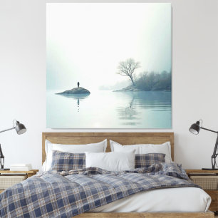 Alone in the Mist Design Canvas Print