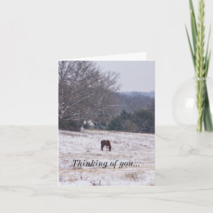 Alone In The Snow Thinking Of You Card