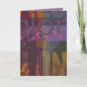 Alone NO Greeting card 3