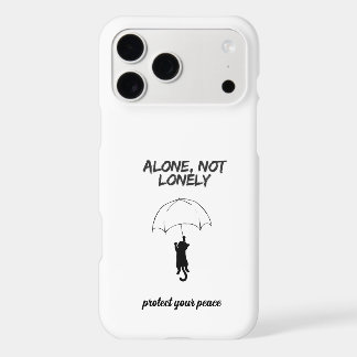Alone, Not Lonely – Editable Quote Cat iPhone Case