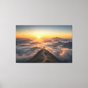 Alone, Not Lost – Mountain Sunrise Canvas Print