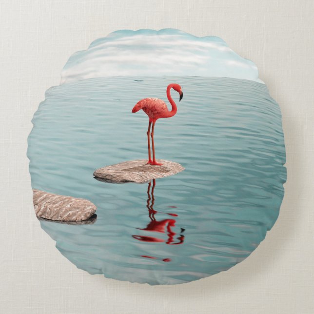 Alone – Quiet Balance Round Cushion (Front)