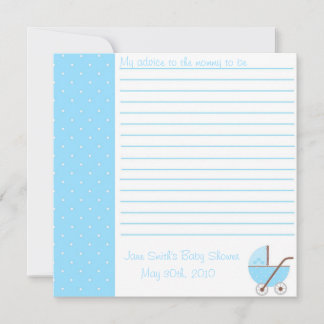 Along Came A Carriage Baby Shower Advice Card