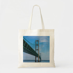Along Mackinac Bridge Tote Bag