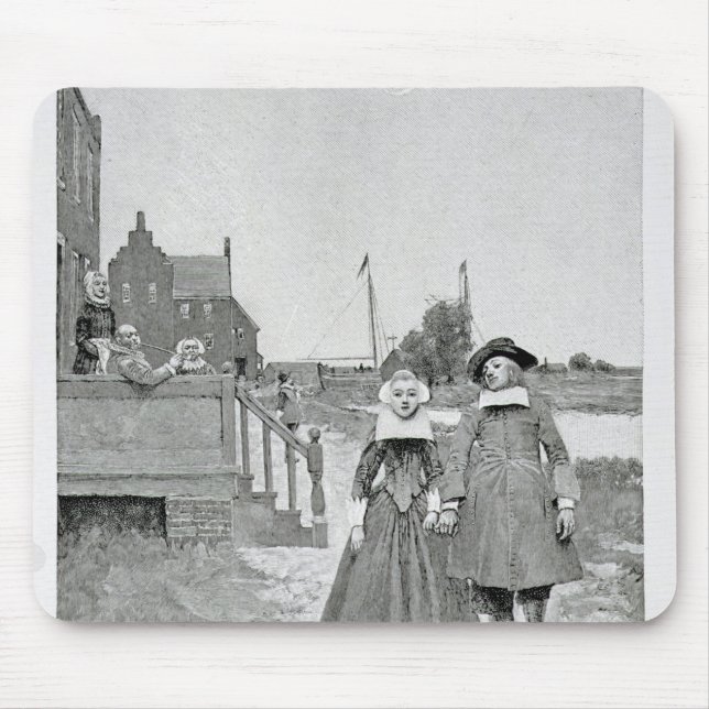 Along the Canal in Old Manhattan Mouse Mat (Front)