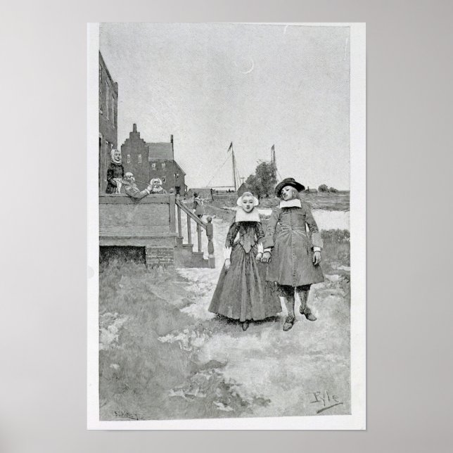 Along the Canal in Old Manhattan Poster (Front)