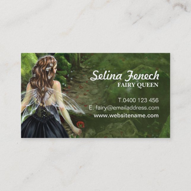 Along the Forest Path Fairy Business Card (Front)