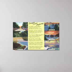 Along the Oregon Coast Highway with a Poem Canvas Print
