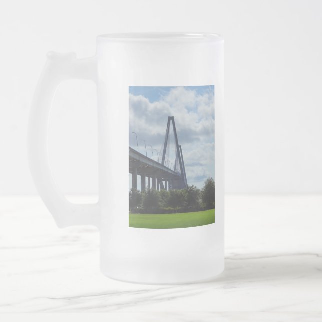 Along the Ravenel Frosted Glass Beer Mug (Left)