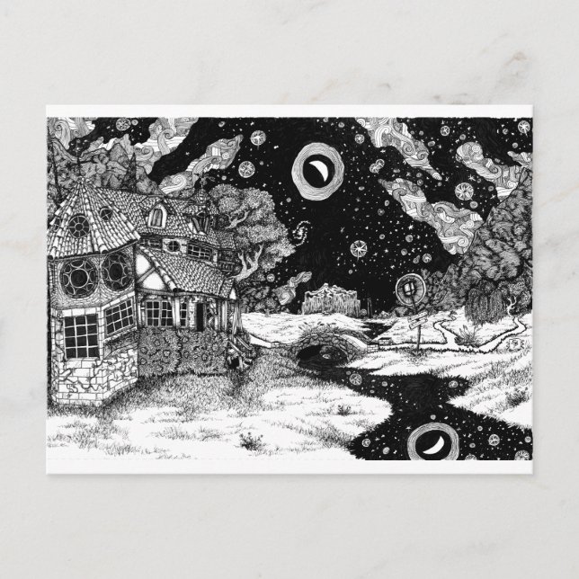 Along the Road to the Tower Postcard (Front)