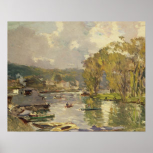 Along the Seine at Meudon, c.1893 (oil on canvas) Poster